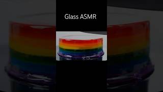 GLASS Rainbow cake ASMR #asmr # #explorepage # #relax #explore #asmrrelax #relaxing #crunchy