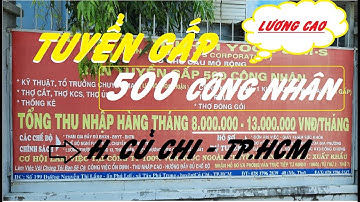TUYỂN GẤP 500 CÔNG NHÂN MAY - LƯƠNG CAO | LÀM VIỆC TẠI H. CỦ CHI - TP.HCM |@duhoc-vieclam