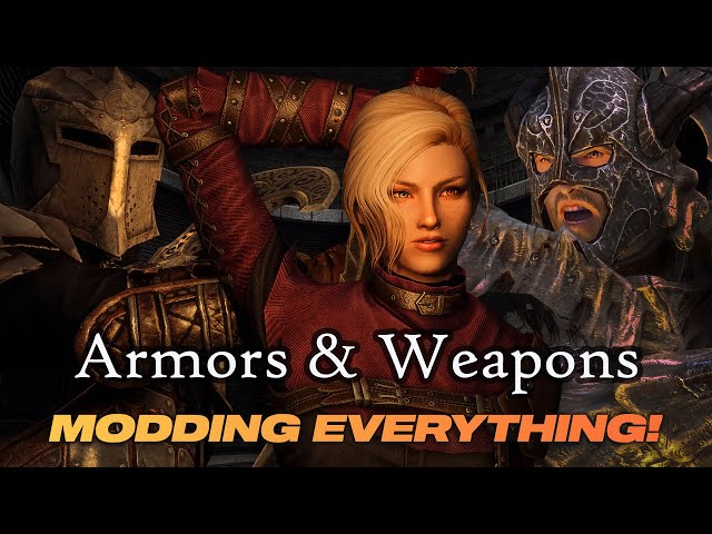Modding Every Skyrim Armors & Weapons Textures - YouTube