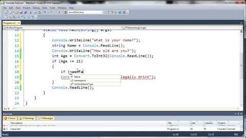 Visual C# 2010 Tutorial 10 - Logical Operators
