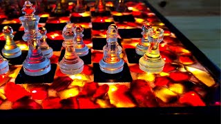 Burning Chess of Epoxy and Wood with Floating Effect.  Fire Lava! by Wood Season 491,190 views 1 year ago 15 minutes