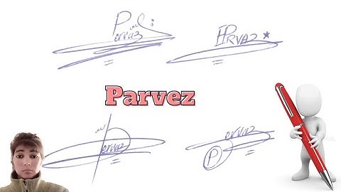parvez difficult signature style#name  signature with arooj