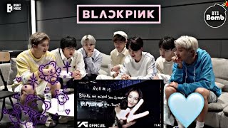 BTS Reaction to Blackpink B.P.M - Roll 17 [Fanmade 💜]