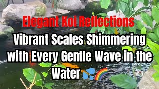Elegant Koi Serenity ✦ Relaxing Music Flow 🎶 Colorful Reflections & Gentle Water Waves 💦🌈
