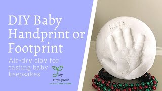 AIR-DRY CLAY RECIPE for cast your Baby's Handprint or Footprint