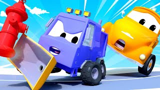 レッカー車のトム 🚗  空腹でドライブ  l 子供向けトラックアニメ Truck Cartoon for Kids screenshot 4