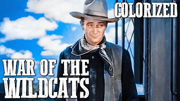 War of the Wildcats | COLORIZED | Full Western Movie | John Wayne | Cowboys