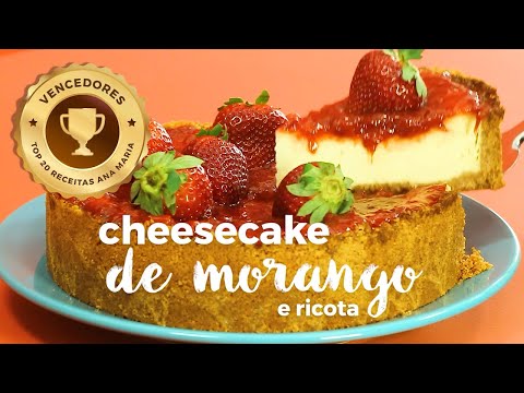 Vídeo: Cheesecake Com Ricota E Morangos Frescos