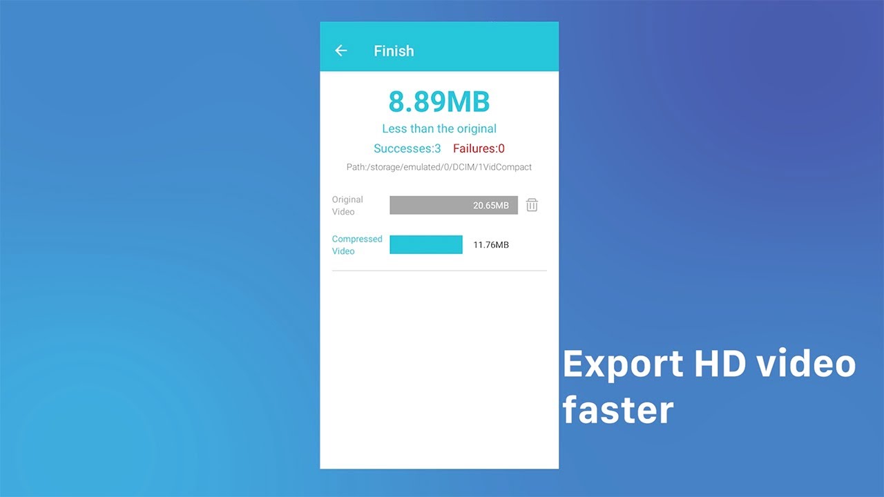 Video Converter & Compressor, Export HD video faster YouTube