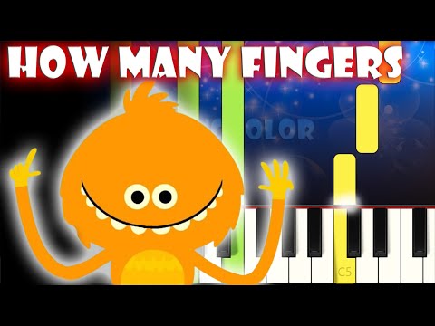 How Many Fingers Super Simple Songs Piano Tutorial Karaoke