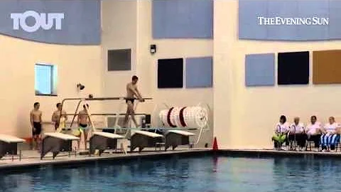 South Western's Andrew Feeser's final dive in whic...