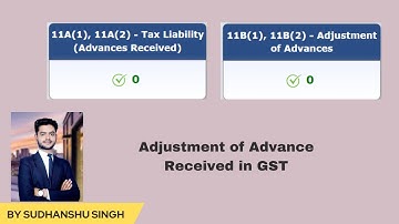 GST Compliance on Advance Received in GSTR 1 || Adjustment of Advance Received in GSTR 1 ||