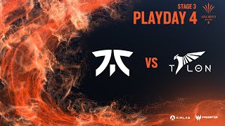 FNATIC vs TALON \/\/ Rainbow Six APAC League 2021 - North Division Stage 3 - Playday #4