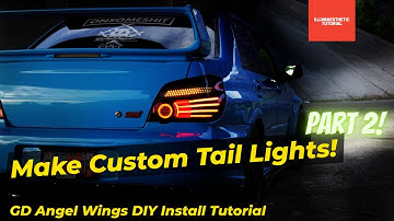 Making your own custom tail lights! GD Angel Wings DIY install! (Part 2 - Insert Prep/Paint)