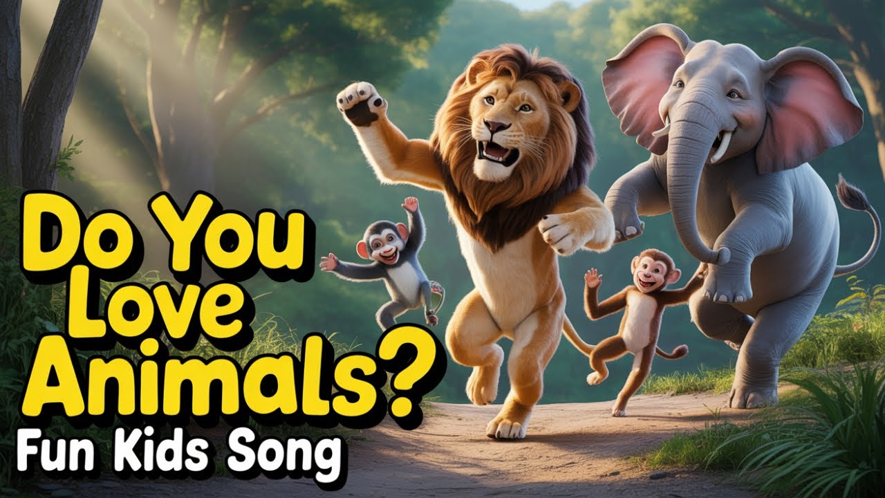 The Wild Animals Song - Sing along to this fun upbeat song for kids