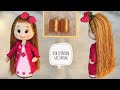 Amigurumi Bebekler İçin Çok Gerçekçi OYA İPİNDEN Saç Yapımı (Hair Tutorial) Eng Subtitles On
