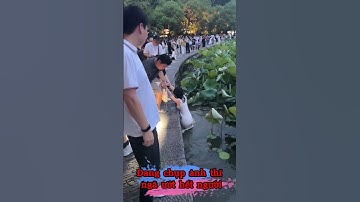 Đang chụp ảnh thĩ ngã ướt hết người