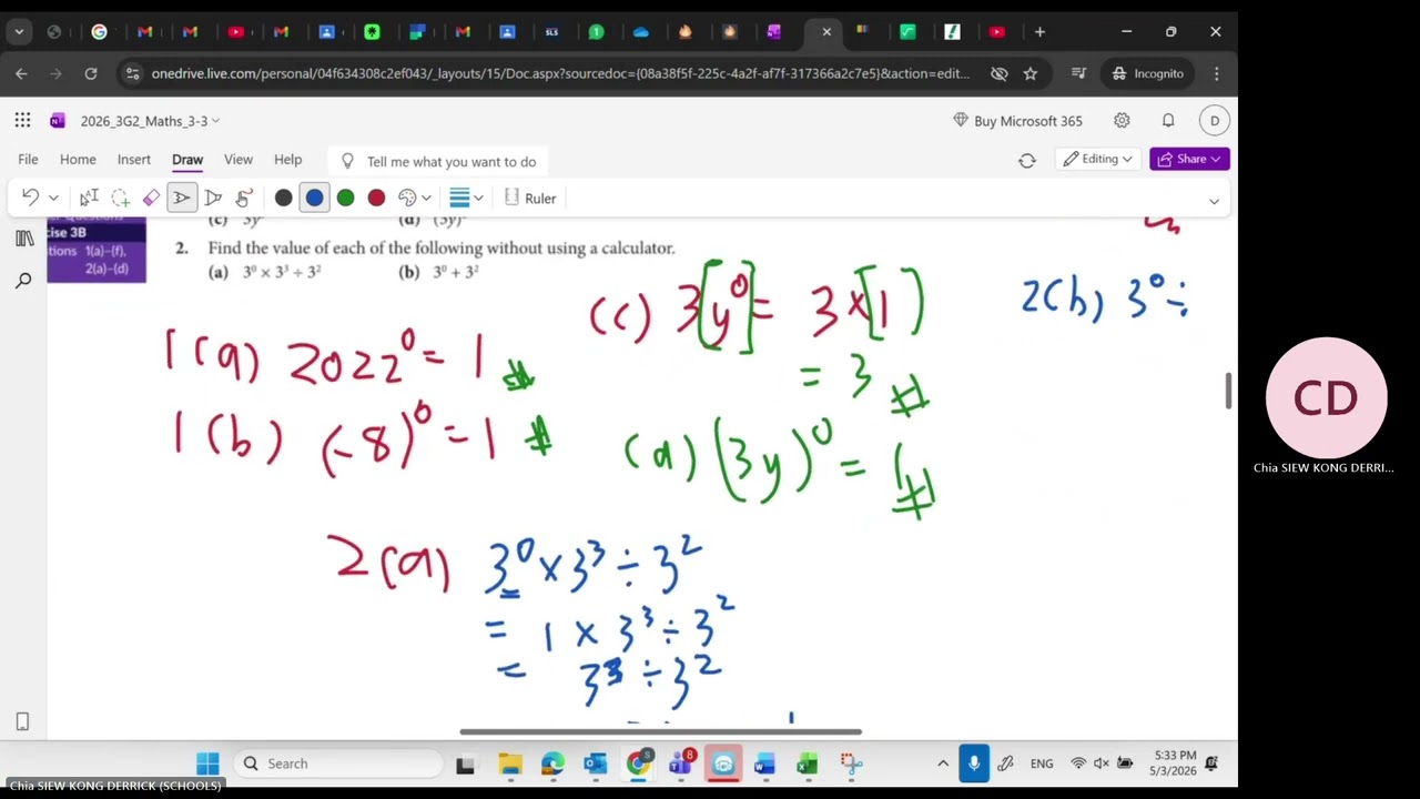 Youtube - Chapter 3 - Indices - Practice 8