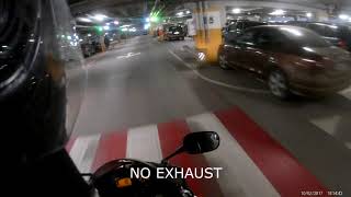 CRAZY SOUND CBR - going to underground parking lot without exhaust