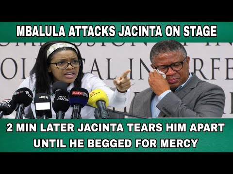 MBALULA ATTACKS JACINTA ON STAGE; 2 Minutes later Jacinta Tears Him Apart Until He Begged For Mercy 