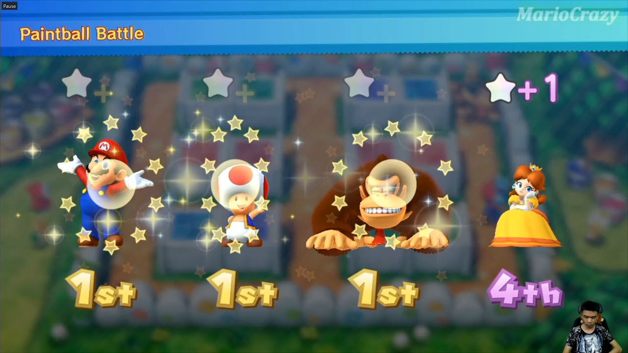 Mario Party 10 - Mario vs Toad vs Donkey Kong vs Daisy - Mushroom Park