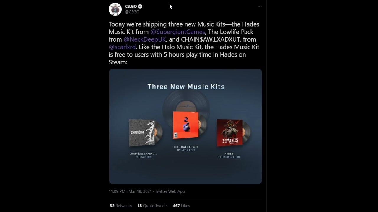 NEW CSGO MUSIC KITS (FREE) csgo update 2021 YouTube