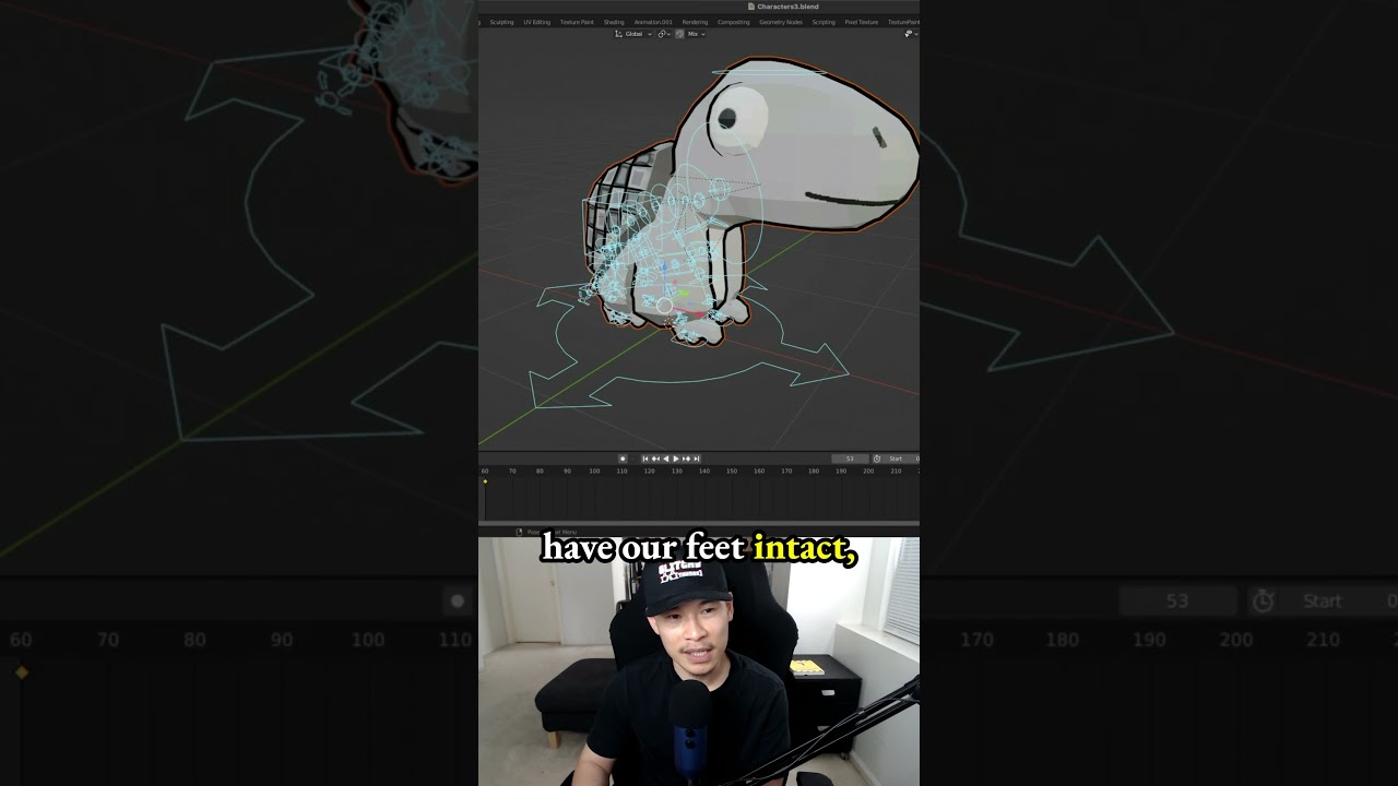 Resolving 3D Model Issues Between Blender & Buildbox - game animation - Character 3.4: Dino Turtle