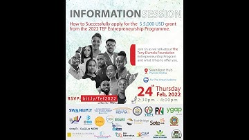 Info Session - 2022 TEF Entrepreneurship Programme