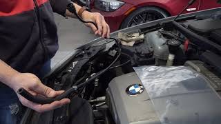 BMW E90 N52 engine radiator top venting tube replacement!