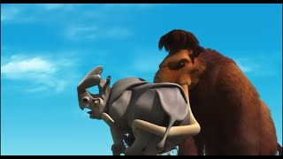 Manfred saves Sid from Rhinos | Mammoth vs Rhino (Ice age)