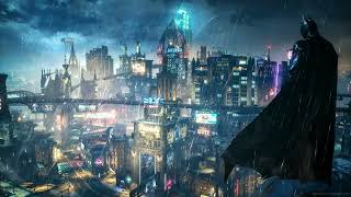 batman overlooking gotham city arkham knight wallpaper Hd screenshot 2