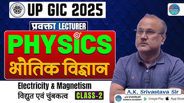 UP GIC PHYSICS (LECTURER) Electricity & Magnetism | CLSS-2 | A.K. SRIVASTAVA SIR | EUREKA ACADEMY |