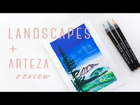 How To Use Arteza Watercolor Brush Pens For Landscapes?