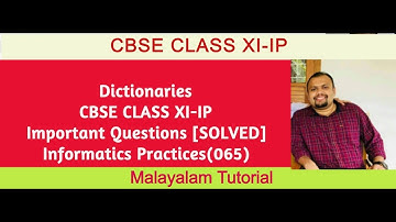 Dictionaries- Practice Paper Solved | CBSE Class XI-IP | Vlog-105