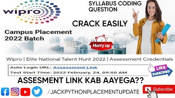 WIPRO assessment link and syllabus  #capgeminianalystrole #wiprohiring #wipro mails #wiproupdate