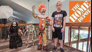 Unboxing New Sinister Steve Halloween Animatronic & Stuff from Home Depot!