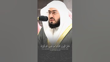 مثل الذين اتخذوا من دون الله أولياء كمثل العنكبوت | تلاوة تدبرية تفيض بالخشوع للأسر د. بندر بليلة