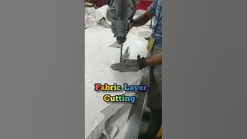 Fabric Layer Cutting by Straight Knife Fabric Cutting Machine #fabriclayer #fabriccutting #cutting