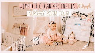 SIMPLE BABY GIRL NURSERY ROOM TOUR | CLEAN AESTHETIC LOOK | BABY GIRL NURSERY TOUR 👧 | Ophalyn Lee