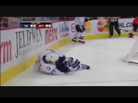 Chris Neil's Hit On Victor Hedman Nov. 5th 2009