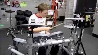 Playing on the KAT kt1 drum set!