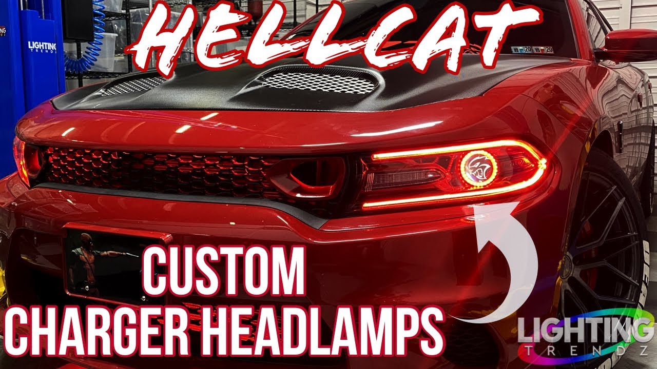Dodge Charger Hellcat HeadLight Upgrade | LightingTrendz - YouTube