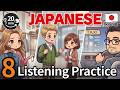 Slow Japanese Listening Practice - 8 Real Life Scenes | Japanese Conversation