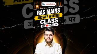RAS Mains Answer Writing | Selection Oriented Class | Booster Academy #shorts