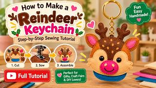 How to Make a Reindeer Keychain | Full Step-by-Step Sewing Tutorial