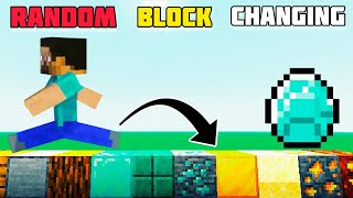 Minecraft but random block spawn when you walk..