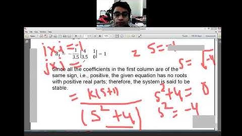 EE 305 Routh Hurwitz criteria