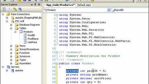 OOP Shopping Cart and Product Catalog with ASP.NET ADO.NET C Sharp (C#) SQLServer Part 2