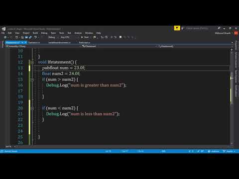 Unity C# Beginner Tutorials - If Statements in Unity #5