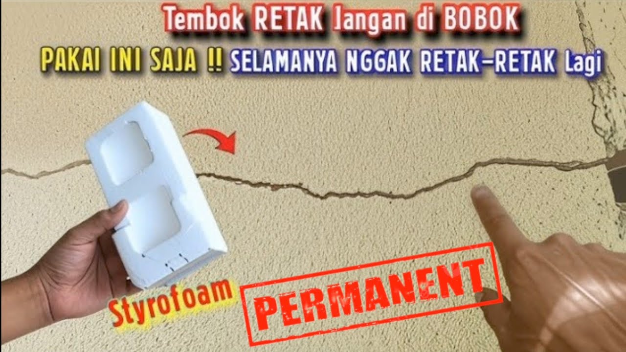KENAPA TIDAK TAU DARI DULU!! BEGINI TEKNIK MENGATASI TEMBOK YANG RETAK SUPAYA TIDAK RETAK LAGI